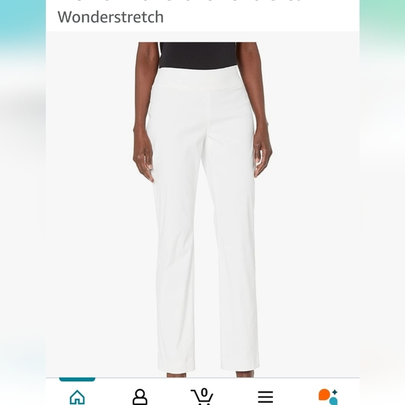 NWT Nic & Zoe Polished Wonderstretch High Waist Paper White Pants   Size 16 - Picture 2 of 8